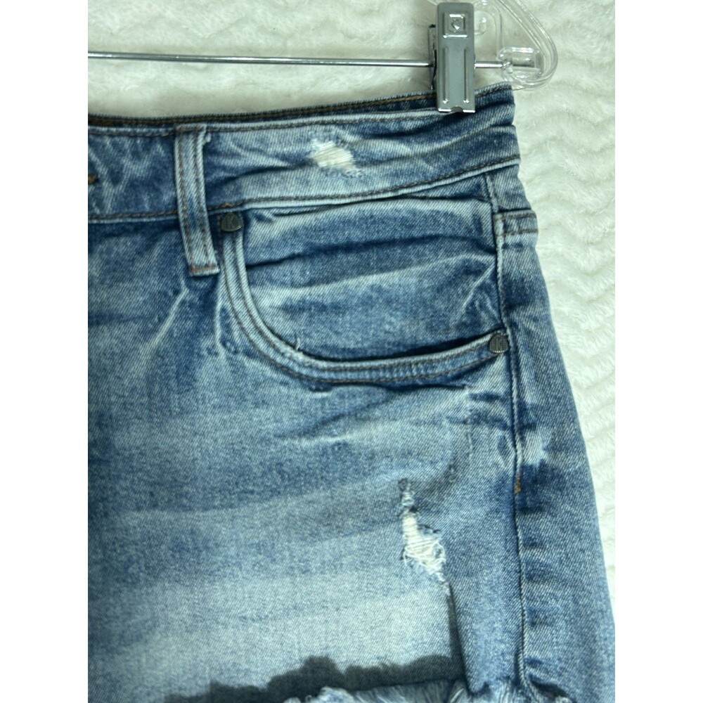 KUT From The Kloth Shorts Womens 6 Blue Jane High Rise Cut Off Frayed Hem Denim - Picture 4 of 10